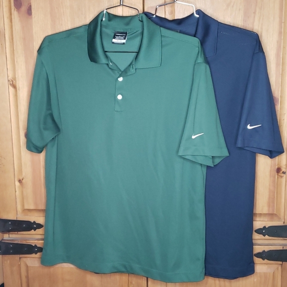 hunter green dri fit polo